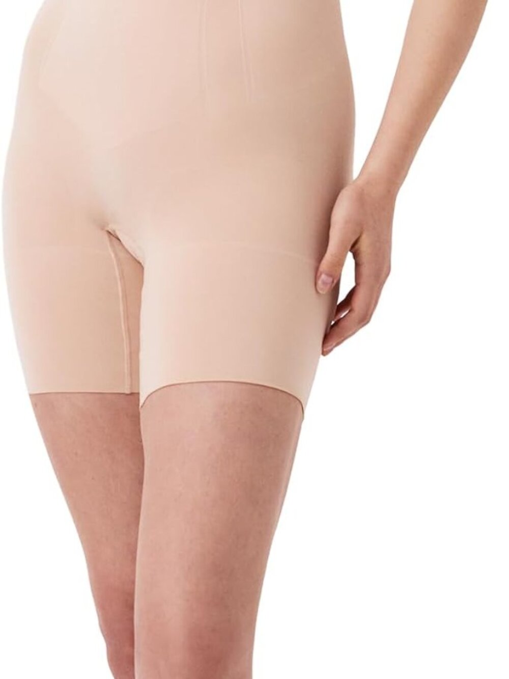 SPANX SPANXsculpt OnCore Open-Bust Mid-Thigh Bodysuit Nude L